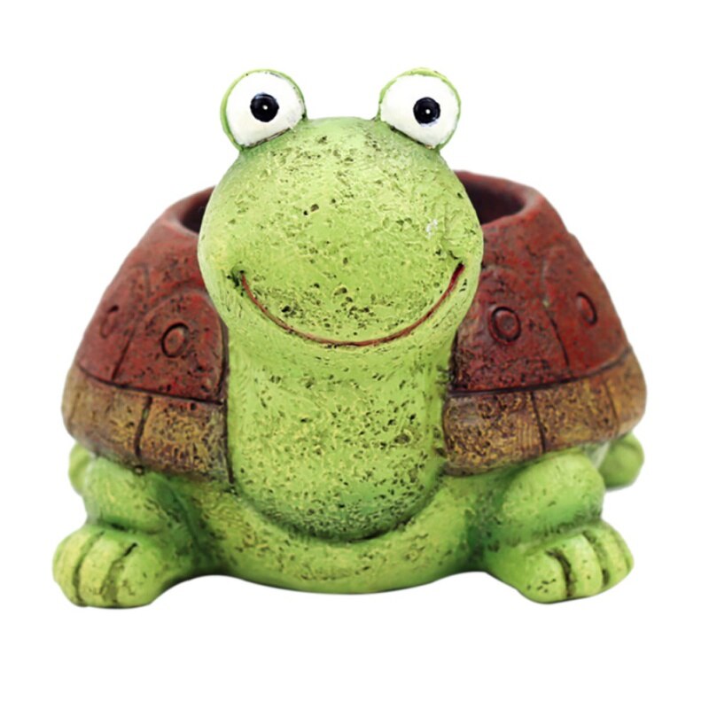 1PC Cartoon Turtle Flower Pot Planter Succulents Green plant Desktop Animal Vase for Mini Bonsai Home Garden Decor Turtle: G