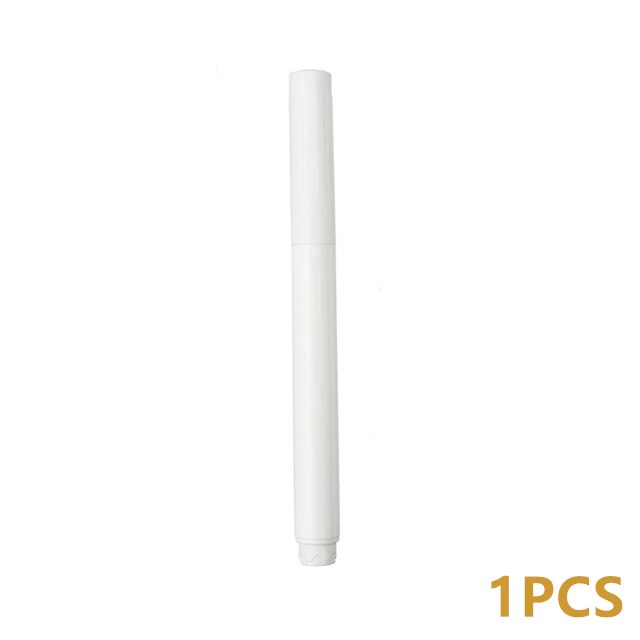 Stylos à craie blanche pour stickers muraux, tableau noir effaçable, sans poussière, marqueur amovible, papeterie: 1PCS White Pen