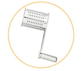 Kitchen artifact Cheese Grater Rotory with Container Stainless Steel Hand-Crank Rotary Shredder: 9-10