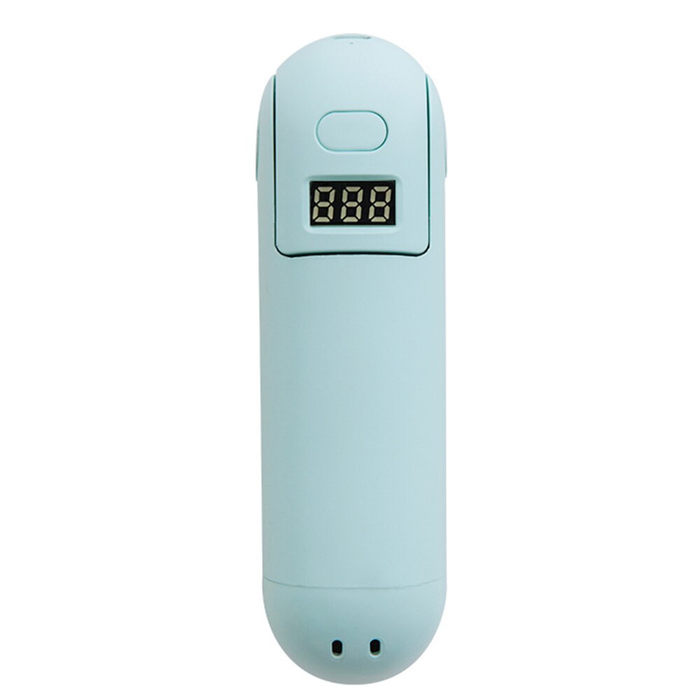 Bærbare genopladelige blæsere led lys mini luftkøler håndholdt ventilator rejse udendørs hjemmekontor køle klimaanlæg: Blå