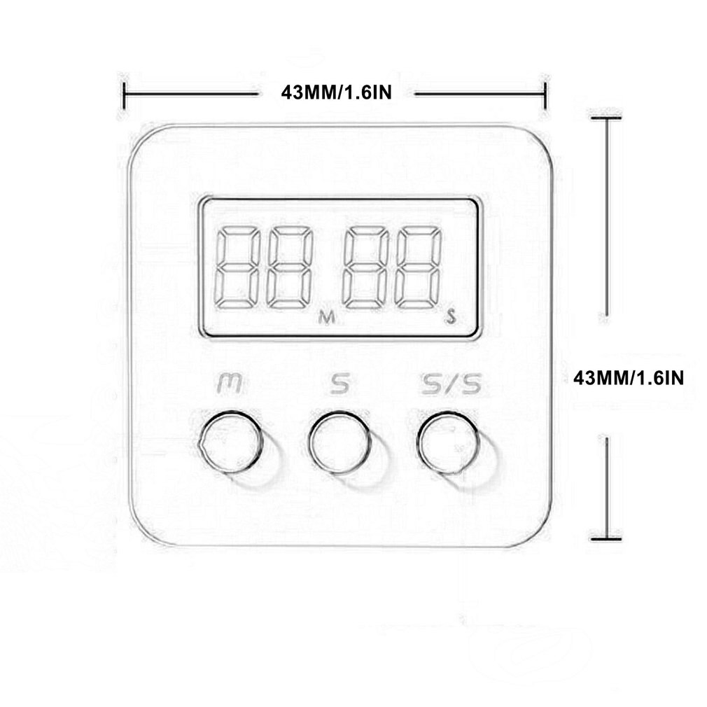 Digital Kitchen Timer Countdown Clock With Liquid Crystal Display Mini Timer Small Cooking Movement Learning Baking