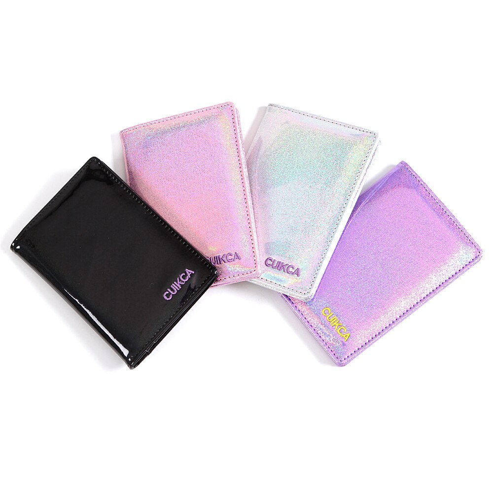 CUIKCA Paspoort Pakket Cover Flash Pailletten Shine Glitter Leather Wallet Id-kaart Gevallen Houders Paspoort Zak Air Ticket Houder