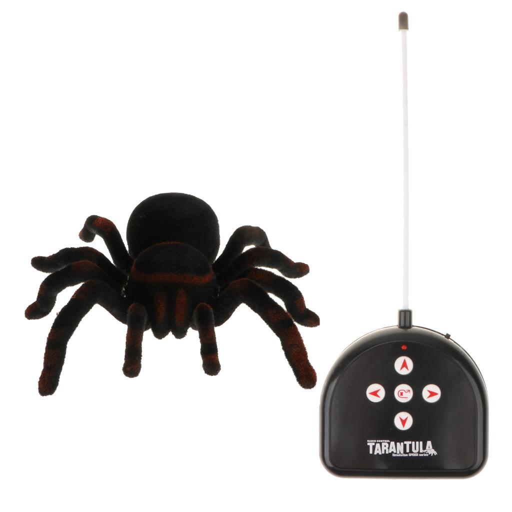 Remote Control Spider Realistic Soft Creepy Prank &amp; Joke Gag Toy Funny Toys Insect Bug Christmas &amp; Halloween Party Toys