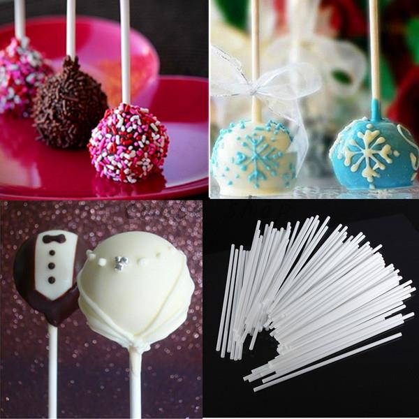5 packs totaal 100cs lengte 10 cm Pop Sticks Chocolate Cake Cookie Lolly Lolly Snoep Maken Mould