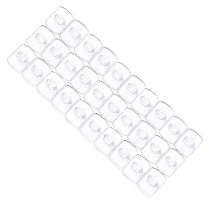 6/20 pcs Wall Hooks Removable Transparent Seemless Hook Rack Adhesive Holder Bathroom Kitchen Bedroom Towel Plastic Key Hanger