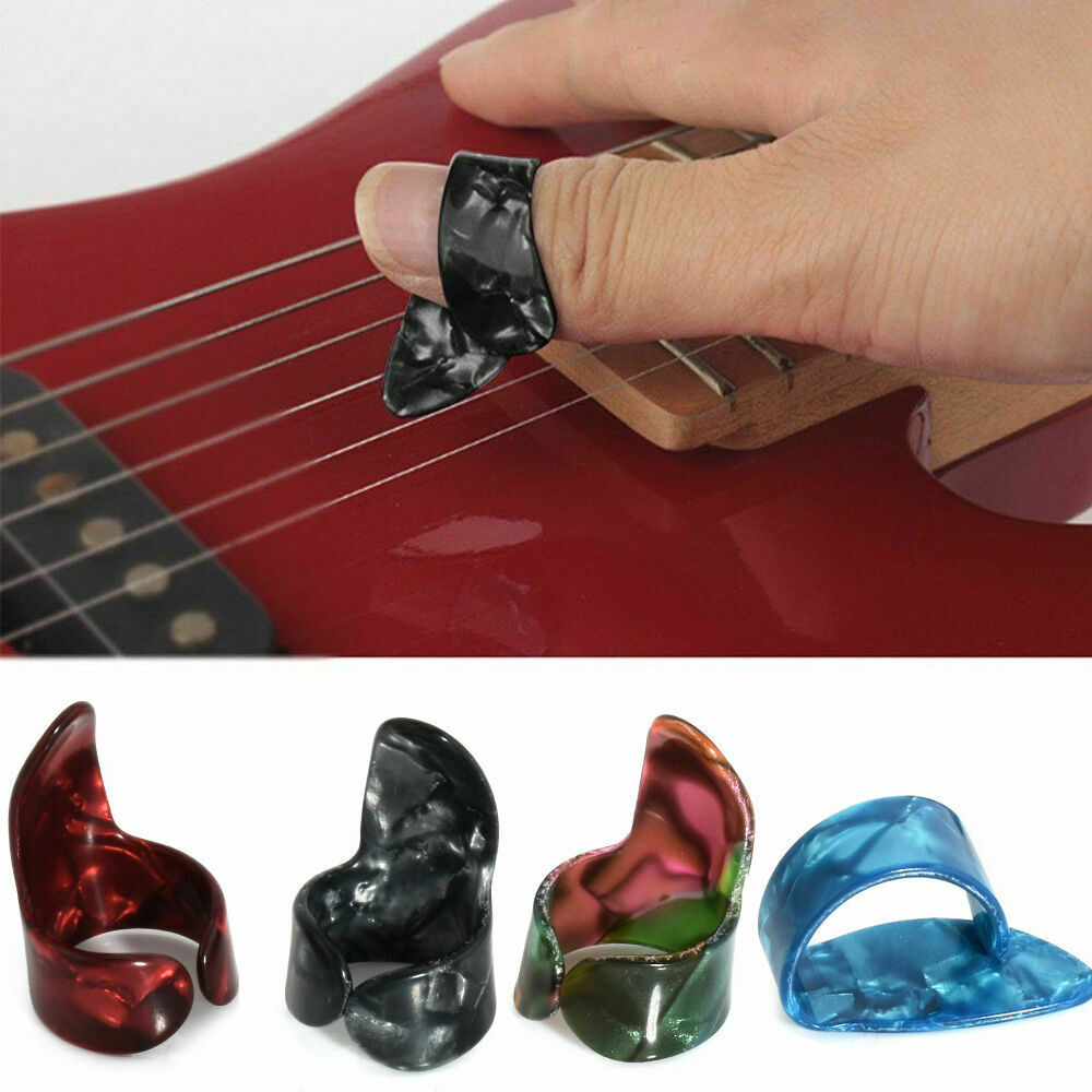 5 Duim 10 Nagel Plectrums Met Opbergdoos Voor Gitaren Bass Banjo Celluloid Multicolor