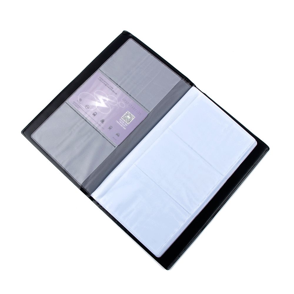 20 Pages/120 Sheets Cards Business Name ID Credit Card Holder Useful Card Case Book Case Organizer Black School Office