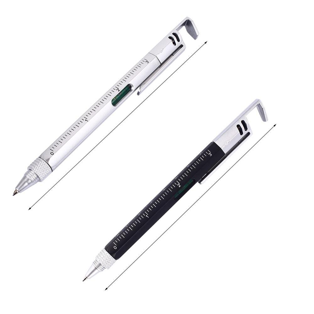 1/2/4pcs 6-In-1 Multifunctional Screwdriver Level Ruler Plastic Tool Pen Phone Level Instrument Touch Screen Pen: 2pcs