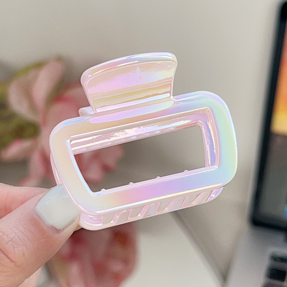 YHJ Linda garra para el cabello de Color gelatina, degradado de verano, pinzas para el cabello de plástico, accesorios para el cabello para mujeres y niñas: YELLOW