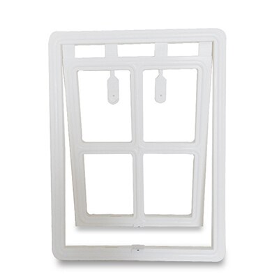 Afsluitbare Plastic Hond Kat Kitty Deur Voor Screen Window Security Flap Gates Huisdier Tunnel Hond Hek Gratis Toegang Deur voor Thuis: white / 46X36CM