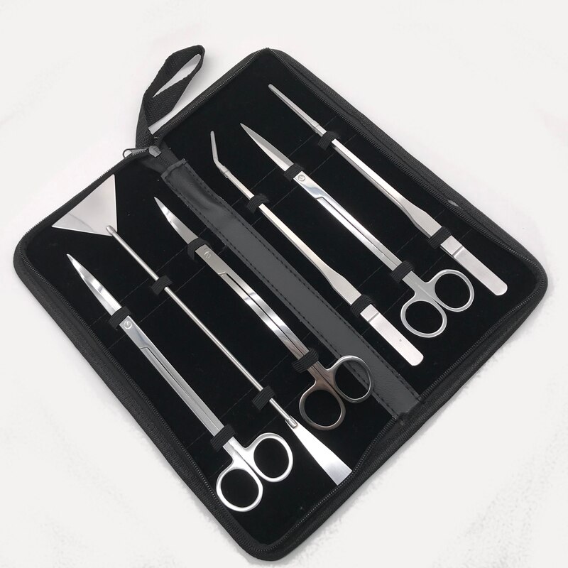 6 PCS/lot 10" Aquarium Cleaning Tools Aquascaping Landscaping Tool Kits Stainless Steel Aquatic Plants Scissors Tweezers Set: T4