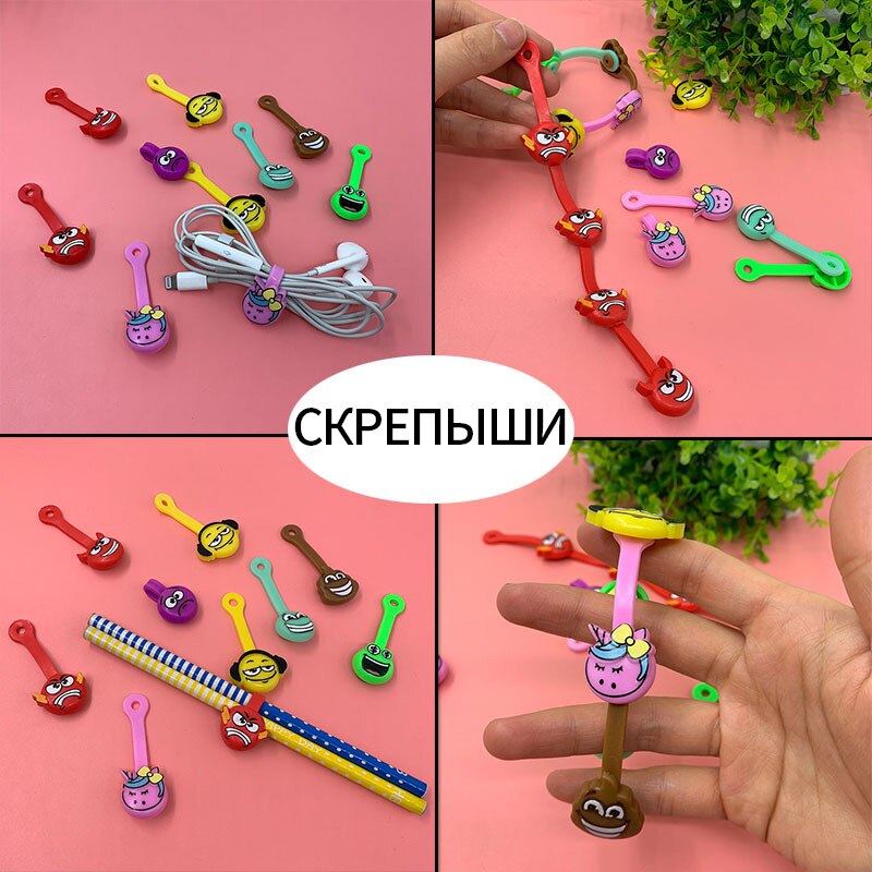 100Pcs Bandjes Clips Diy Speelgoed Cartoon Skrepyshy Van Magnit Zombyshy Magneet Nietje Voor Kinderen Kid Interessante Opslag