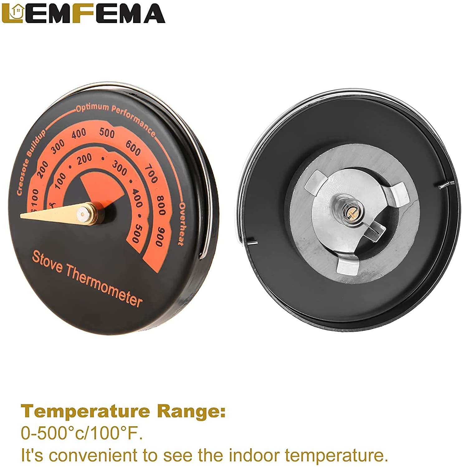 1 Set Mini 4 Blade Kachel Ventilator Warmte Aangedreven Pellet Kachel Fan Thermometer Oven Hout Brander Eco Fan Haard Accessoires