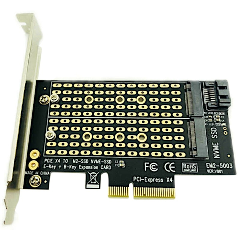 Pcie To M2/M.2 Adapter M.2 Ngff To Desktop Pcie X4 X8 X16 Nvme Sata Dual Ssd Pci Express Adapter Card: Default Title