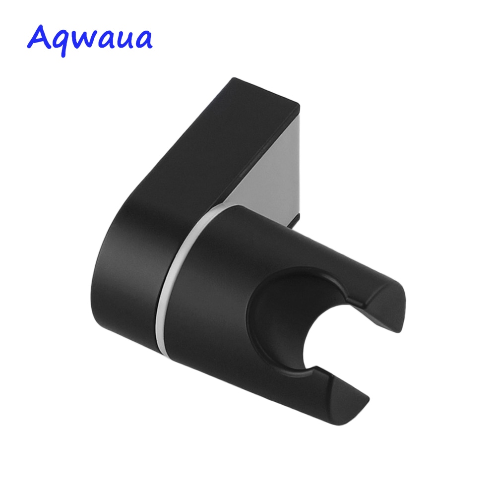 Aqwaua bruserhoved holderbeslag 2 position til badeværelset brug standard størrelse badetilbehør mat sort abs plast