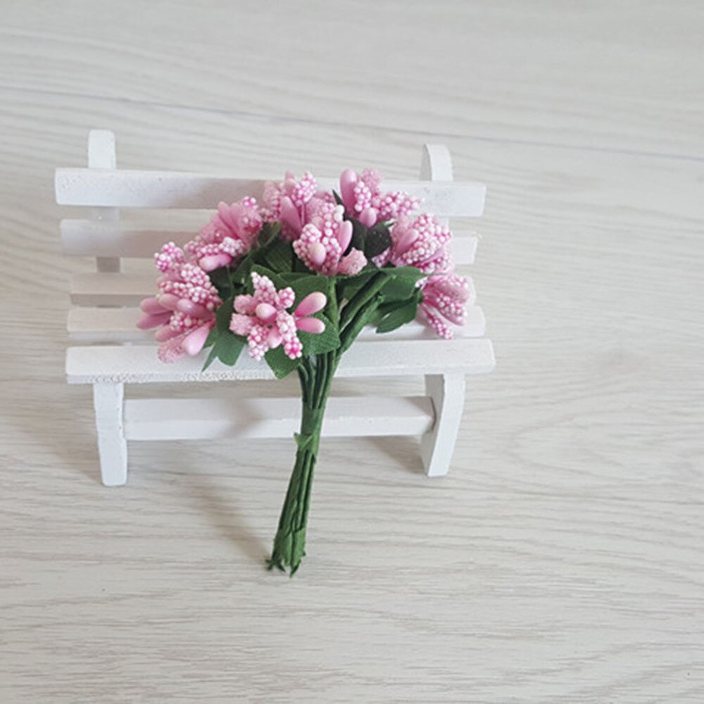 12pcs/bunch Mini Artificial Pip Berry Picks Fruit Flower Stamens for DIY Wedding Christmas Garland Box Scrapbooking Decoration (