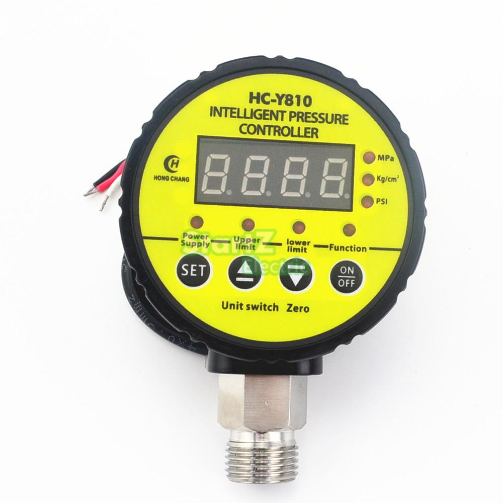 AC220V 0-40Mpa Air Compressor Pressure Switch Digital Pressure Gauge Relay output