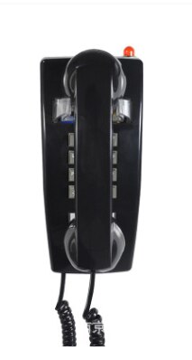 Anel de metal clássico telefone/retro banheiro telefone/fixado na parede antigo telefone clássico vermelho telefone de parede vintage estilo retro: Black