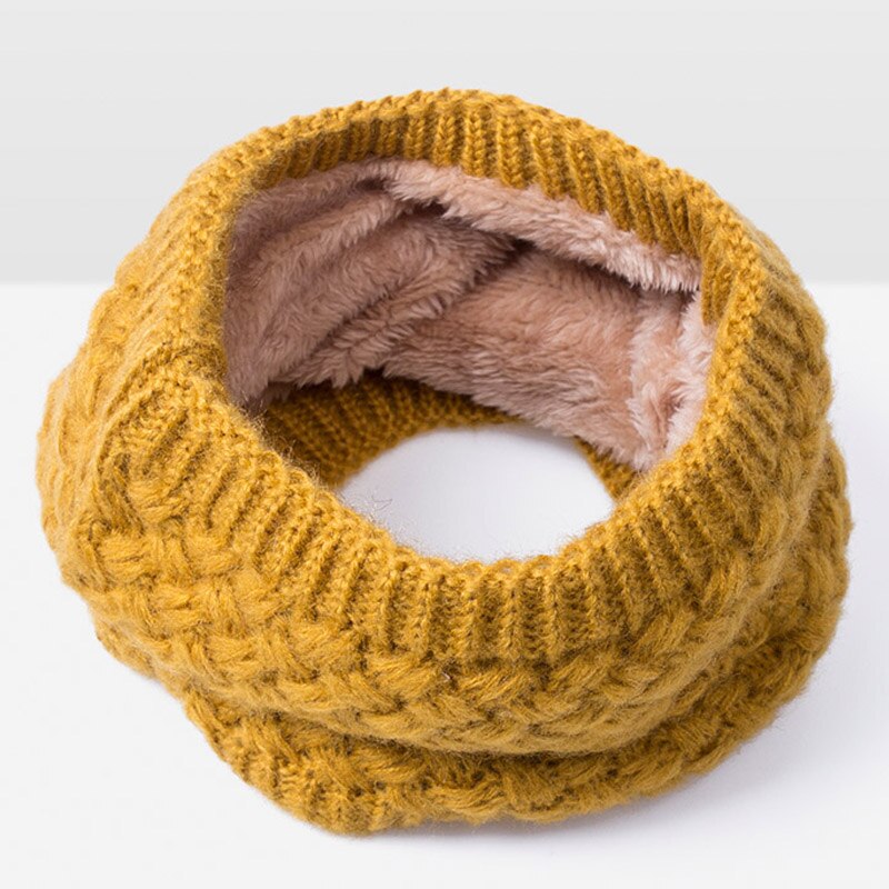 Women Winter Scarf For Women Men Knitted Baby Ring Scarf Children Scarf Neck Cotton Thickened Collar Scarves For Girls: C