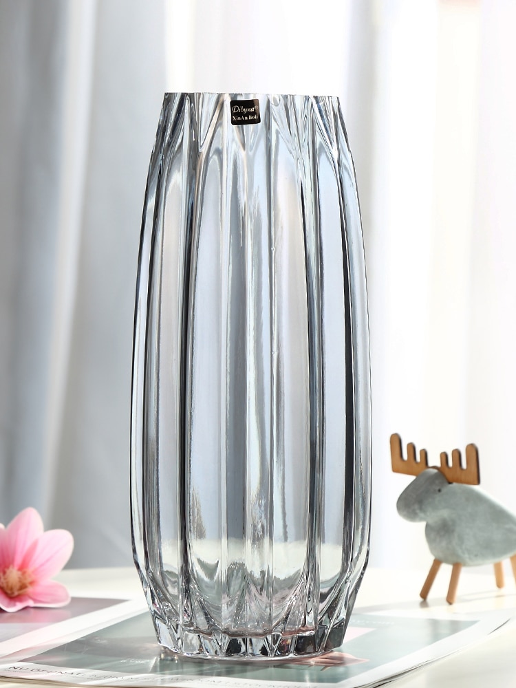 Stor glasflaska transparent färg hydroponisk vas vardagsrum blomdekoration heminredning tillbehör modern