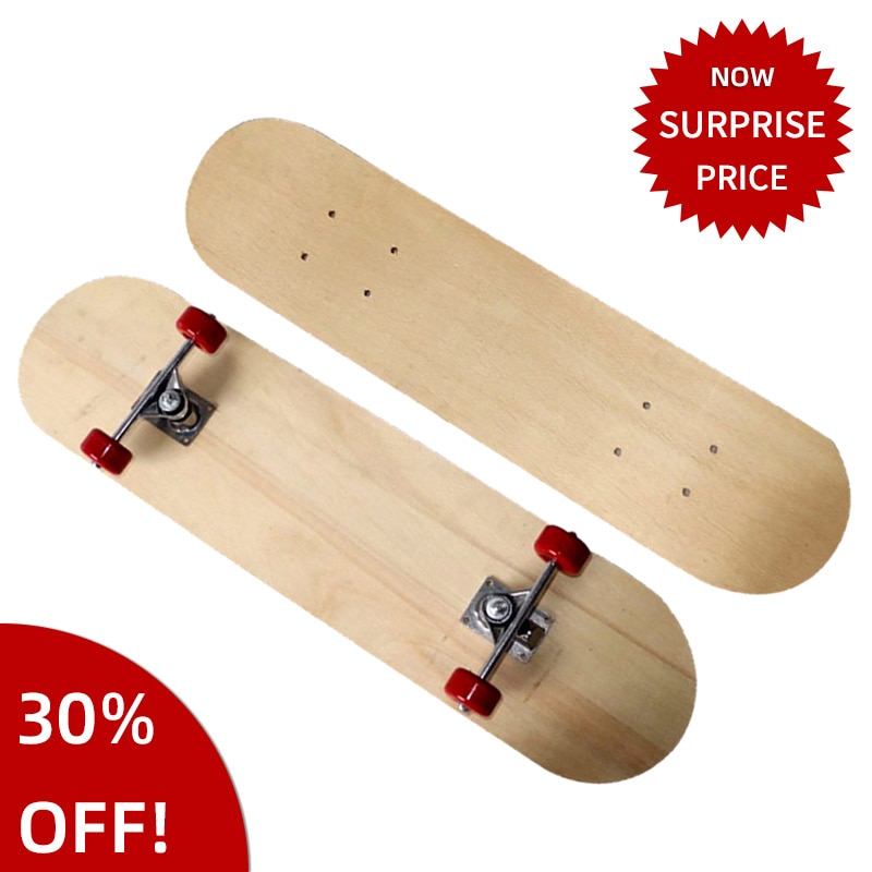 Four-wheel skateboard maple double-sided blank board maple long board double rocker blank non-printing DIY parts blank board