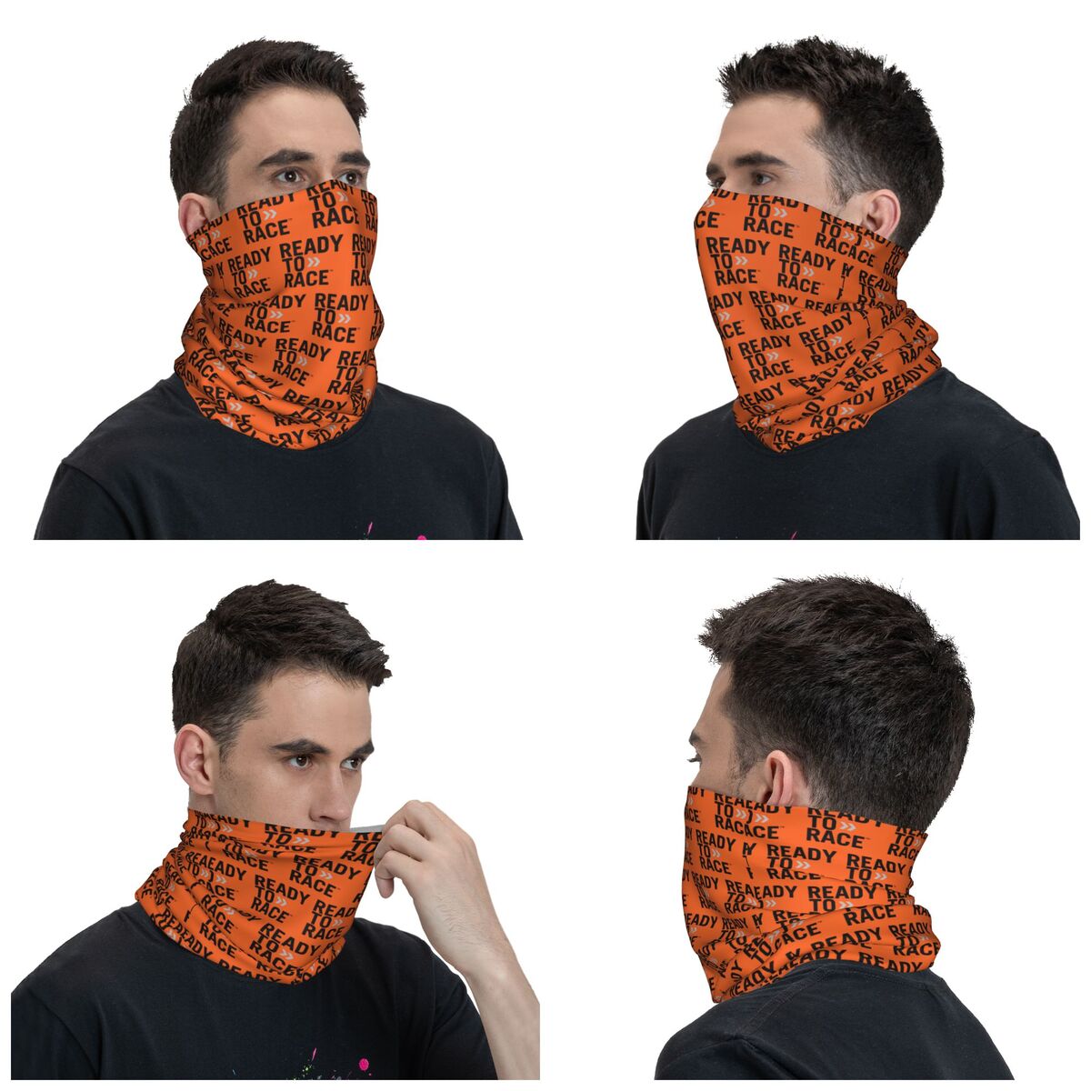 Aangepaste Ready To Race Oostenrijkse motorfiets nekbeschermer dames heren winddichte winterbandana sjaal voor fietsen