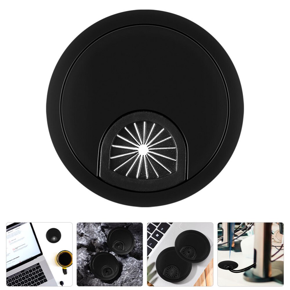 1pc Desk Cable Wire Grommet PC Computer Desk Cable Hole Cover Organizers: Default Title