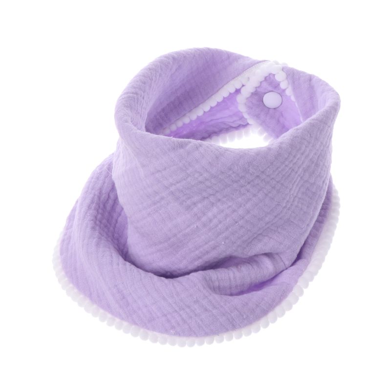 Baby Spucktücher Baumwolle Blick Musselin Baby Lätzchen Bandanas Weiche Atmungsaktive Neugeborene Handtuch Schal: hell Violett