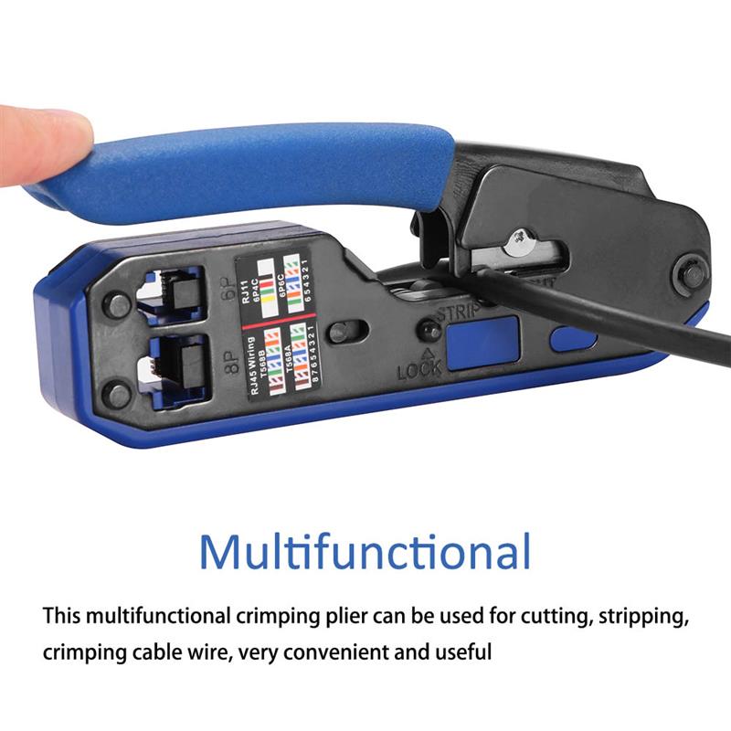 Network Crimping Pliers Cable Wire Stripper For Rj45 Cat6 Cat5e Cat5 Rj11 Rj12 Connector