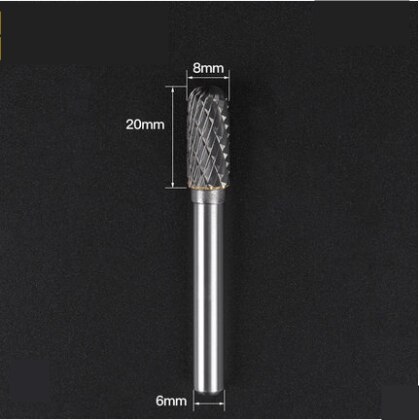 1pc solid carbide tungsten steel milling cutter,6mm shank C type Metal electric grinding head,Polishing tool: CX608