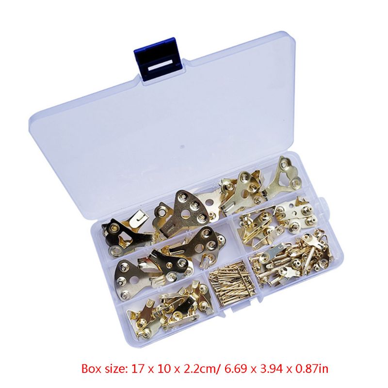 Kit Crochets Photo 130 Pièces - Support 10-100kg - 6 Tailles Différentes - Pour Cadres, Miroirs Et Déco Murale