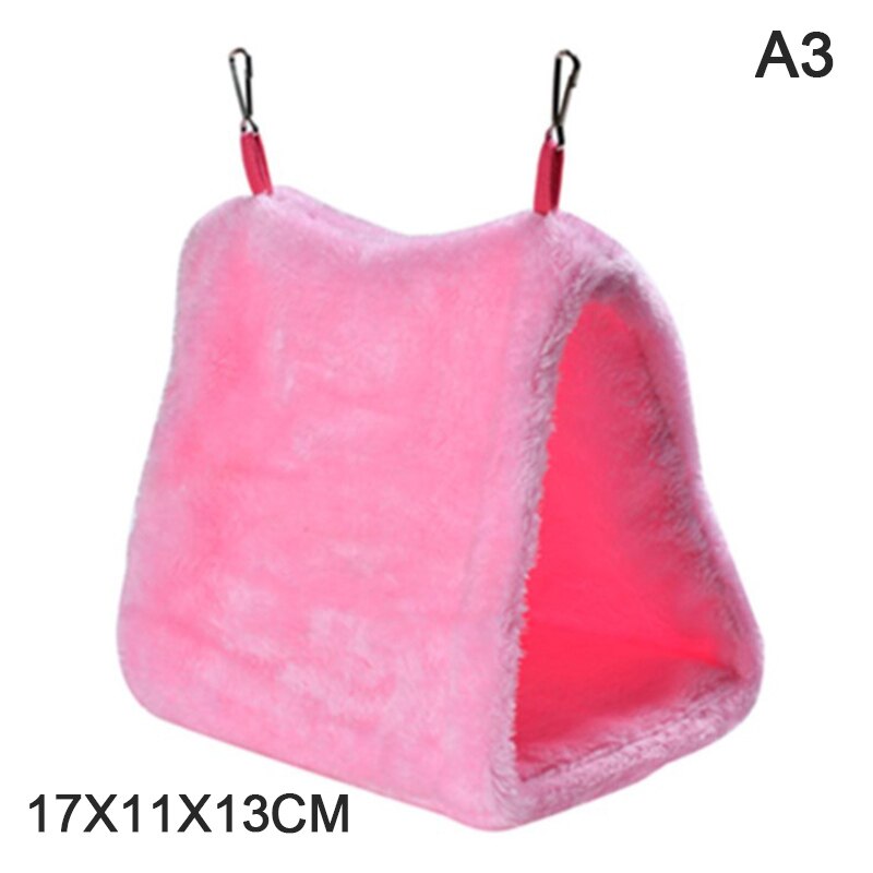 Hanging Warm Cotton Nest Hammock Cozy Bed for Parrots and Other Bird Species - Green main image 1