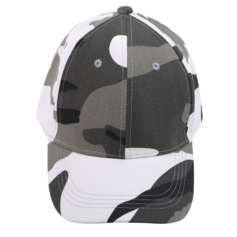 Camo Mesh Baseball Cap Mannen Camouflage Bone Zomer Hoed Mannen Army Cap Trucker Hip Hop Vader Hoeden: white