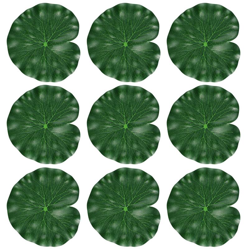 10pcs Artificial Lotus Leaf Floating Lotus Leaves Pool Decoration Water Decorative Aquarium Fish Pond Scenery Lotus Leaves