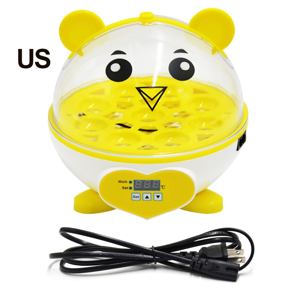 Incubadora Digital de 9 huevos para aves de corral, mejor incubadora de temperatura para granja, pollo, pato, pájaro, Paloma: Borgoña