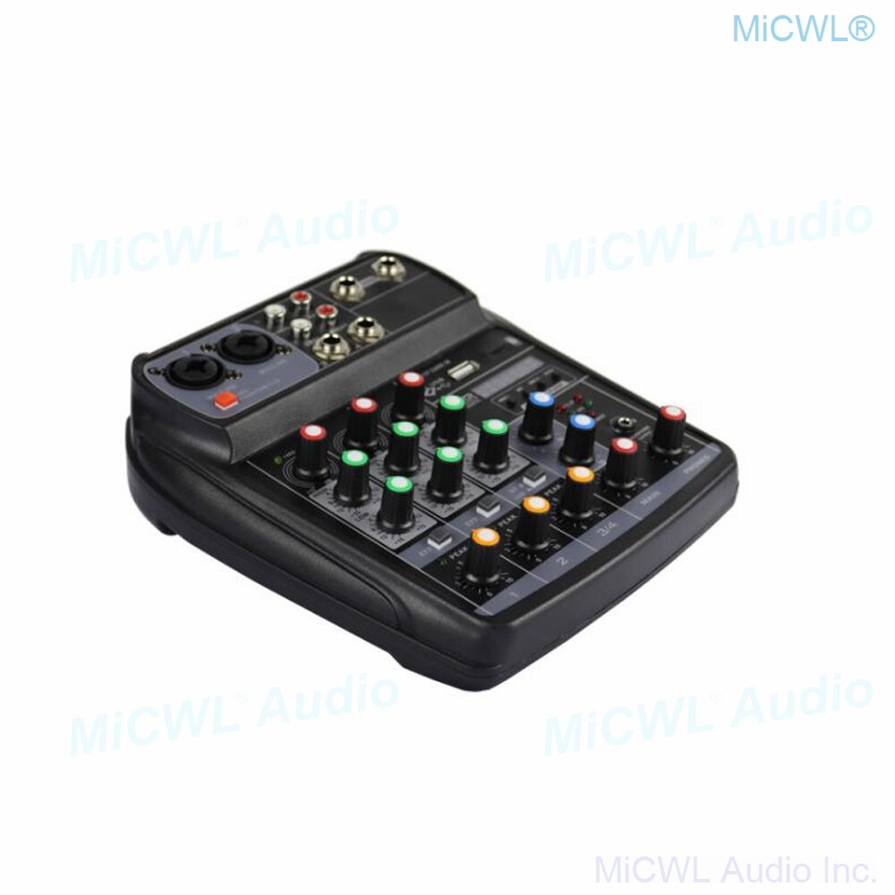 LX4 4 Channel Portable Audio Mixer Console DSP Bluetooth USB Cable connect PC