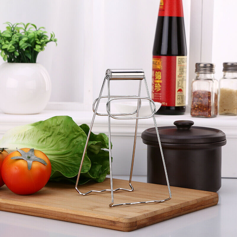 1x Anti-Scald Kitchen Pot Gripper Foldable Stainless Steel Dish Plate Holder Bowl Clip Gripper Clamp Tong Tool