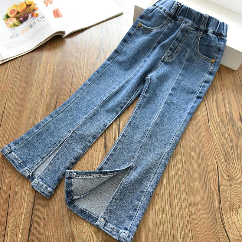 Pantalon en jean évasé pour fille, pantalon en Denim, printemps-automne 2022