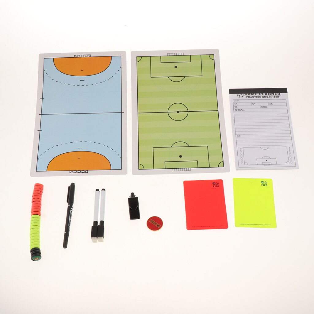 Soccer Magnetic Clipboard Football Coaches Coaching Boards with Yellow Red Cards Score Sheet