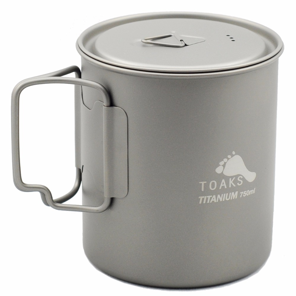 Toaks camping titanium pot 750ml kop ultralet bærbar titanium skål pot -750
