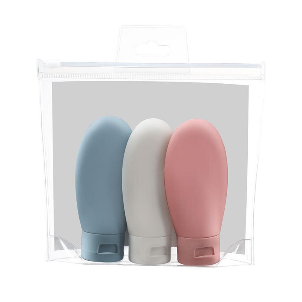 3 stk/sett reise etterfyllbart flaskesett bærbar essence shampoo dusjgel flasker beholder sminke beholder flaske