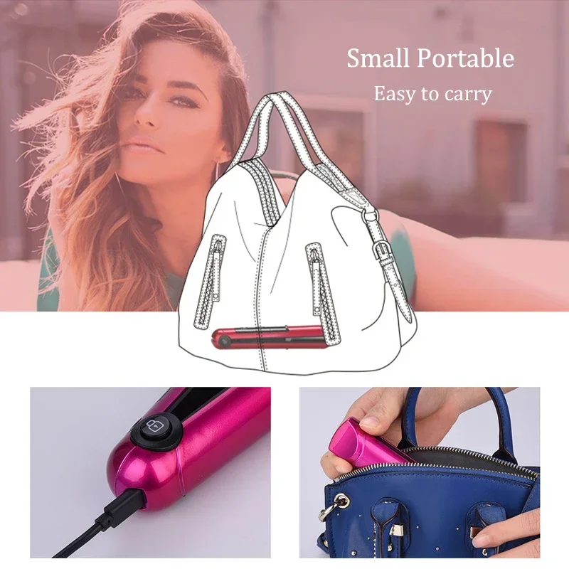 USB Oplaadbare Professionele Haar Krultang 2 IN 1 Twist Draagbare Stijltang & Krultang Platte Haar Styler Styling Tool