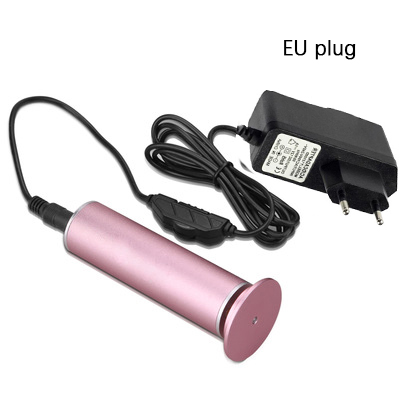 Pied électrique polisseur pied fichier peau morte callosités dissolvant Rechargeable pieds pédicure outils avec 60 pièces papier abrasif: pink-EU plug