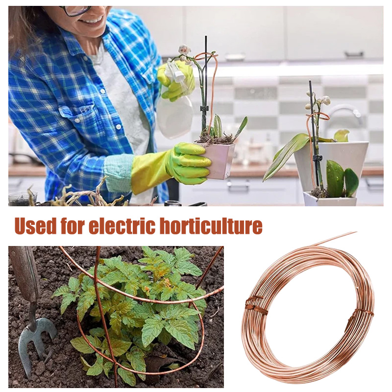 0.3/0.5/0.8/1/1.2mm 10M T2 Pure Copper Wire Durable Conductive Copper Wire Superfine Copper Wire For Electroculture DIY Crafting
