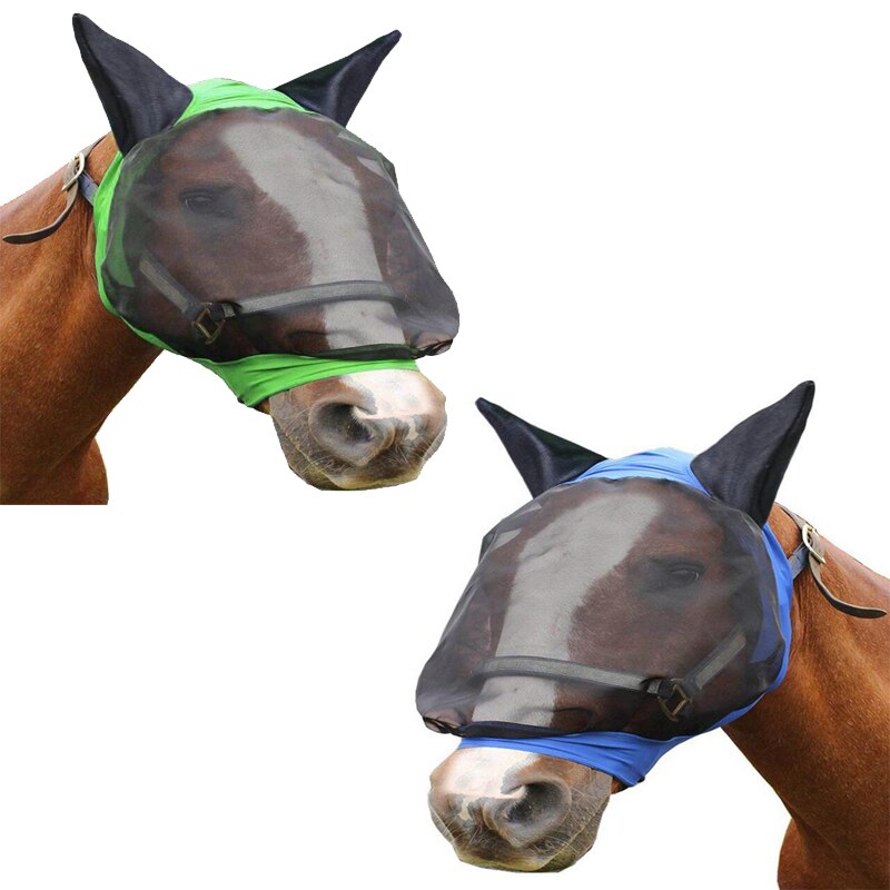 Paard Masker luchtdoorlatend Comfortabele Paard Masker Zomer Muggen-proof EquestrianEquipment Paard Oor Masker Paard Prote
