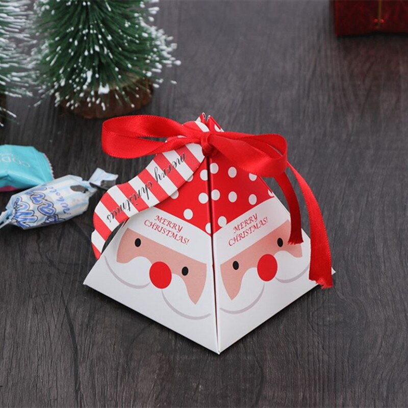 10 st julförpackningspåse godisaskar för barn födelsedag bröllopsfavoritlåda förpackning papperspåsar tillbehör för evenemang julfest: Vit