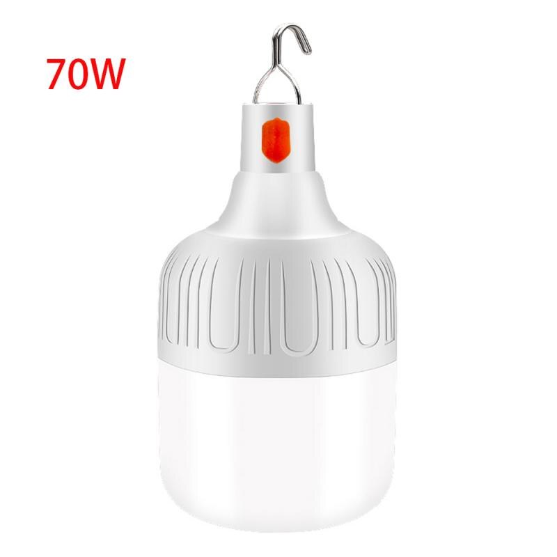 1Pcs Charging LED Super Bright Rechargeable Mobile Emergency Night Light Waterproof Bulb Outdoor Market Lights: 70W