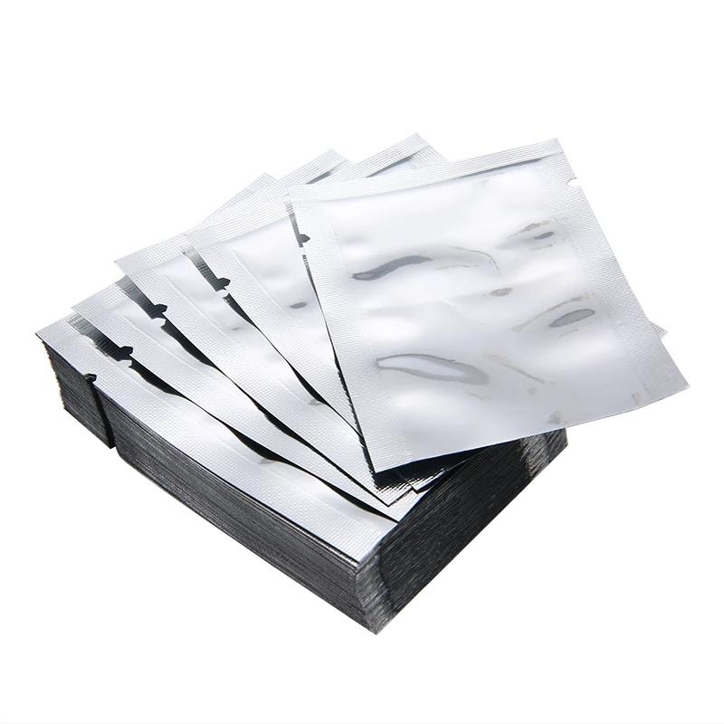 WACCOMT Pack 100 Stück Flasche Geformt Open Top Vakuum Versiegelbare Mylar Beutel Wärmeversiegelbare Flache Aluminiumfolie Taschen mit Tränen Kerbe