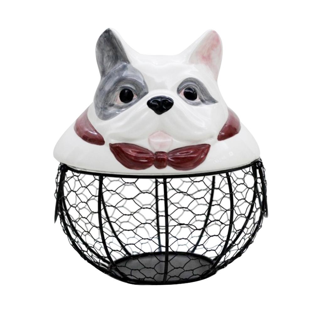 Ceramic Egg Stand Chicken Silk Egg Storage Basket Fruit Baskets Collection Ceramic Chickens Sprout Decoration: 05