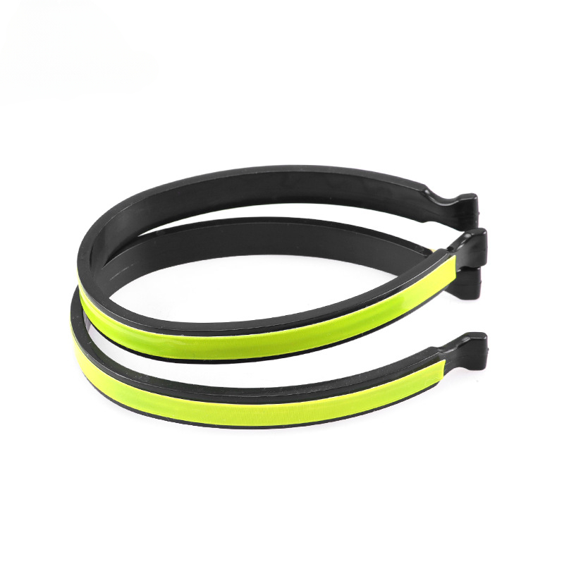 2 uds bandas para pantalones Clips correa multiusos bicicleta tobillo pierna vinculante vendaje pantalones ciclismo fijación accesorios de seguridad: YELLOW